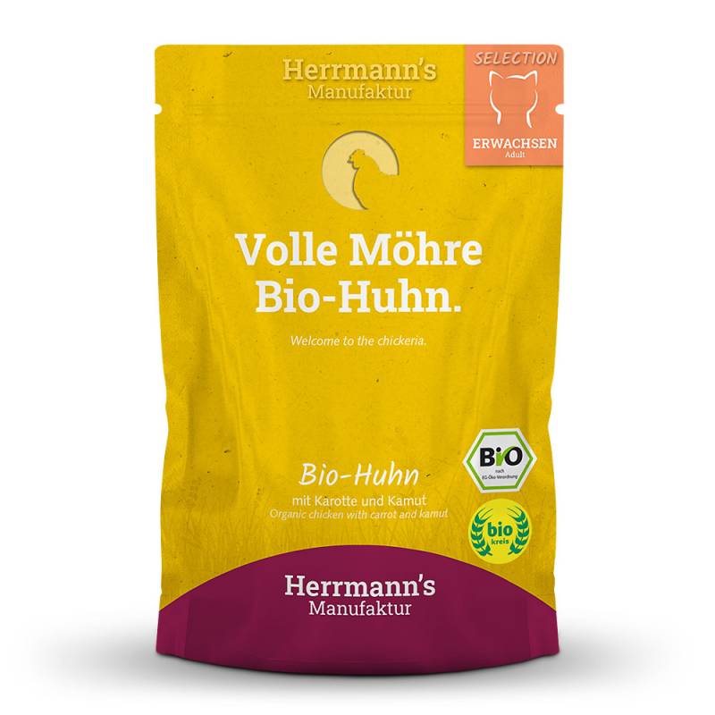 Herrmann's | Bio Huhn mit Karotte & Kamut | Selection Adult | 80 x 100 g von Herrmanns