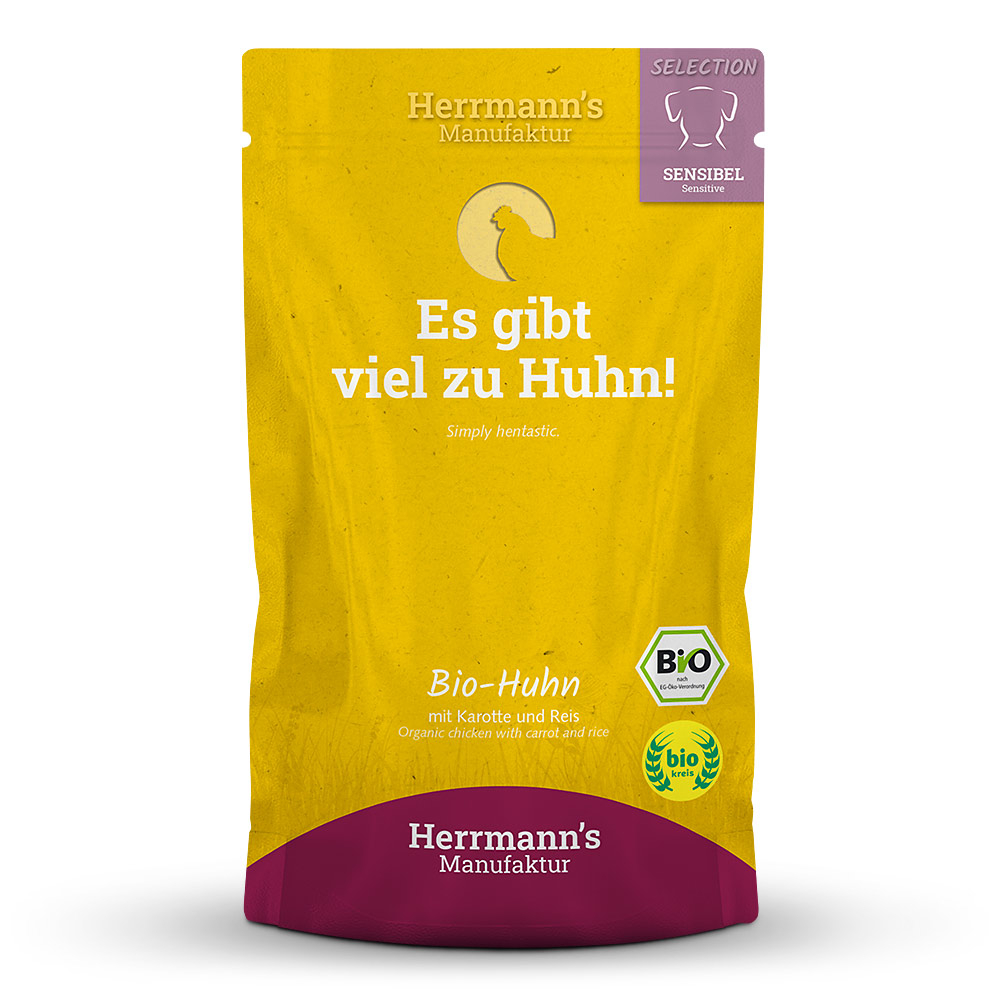 Herrmann's | Bio Huhn mit Karotte & Reis | Selection Sensible | 30 x 150 g von Herrmanns