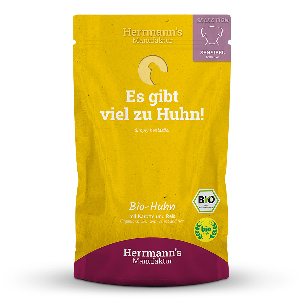 Herrmann's | Bio Huhn mit Karotte & Reis | Selection Sensible | 60 x 150 g von Herrmanns