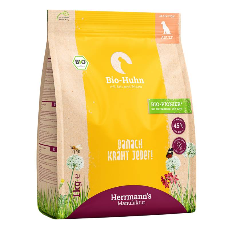 Herrmann's | Bio-Huhn mit Reis & Erbsen | Selection Adult | 1 kg von Herrmanns