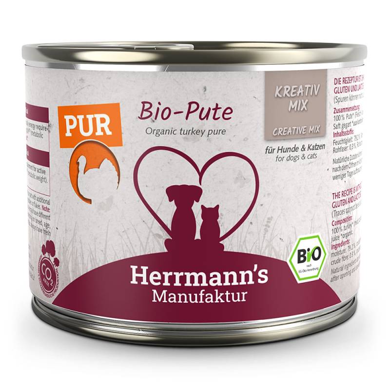 Herrmann's | Bio Pute Reinfleisch | Kreativ-Mix | 12 x 200 g von Herrmanns