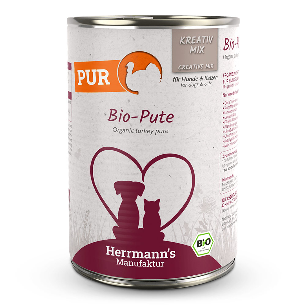 Herrmann's | Bio Pute Reinfleisch | Kreativ-Mix | 12 x 400 g von Herrmanns