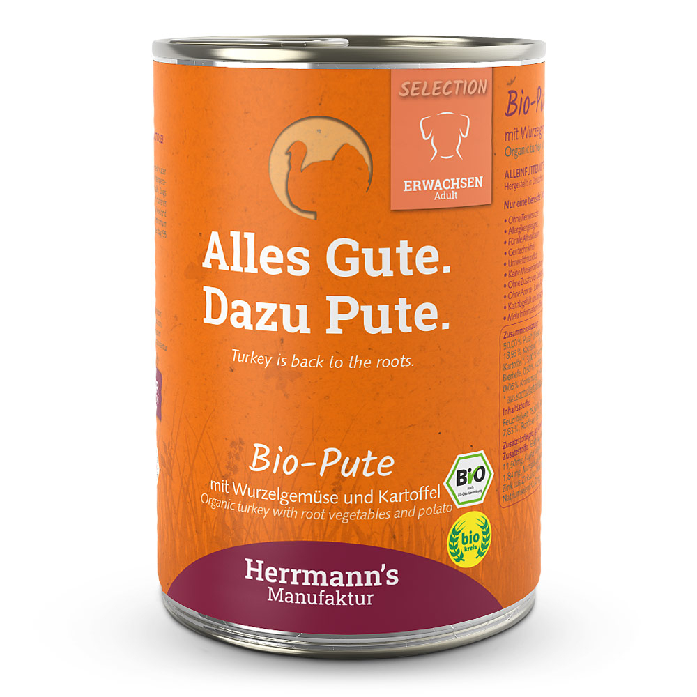 Herrmann's | Bio Pute mit Pastinake & Kartoffel | Selection Adult | 6 x 400 g von Herrmanns