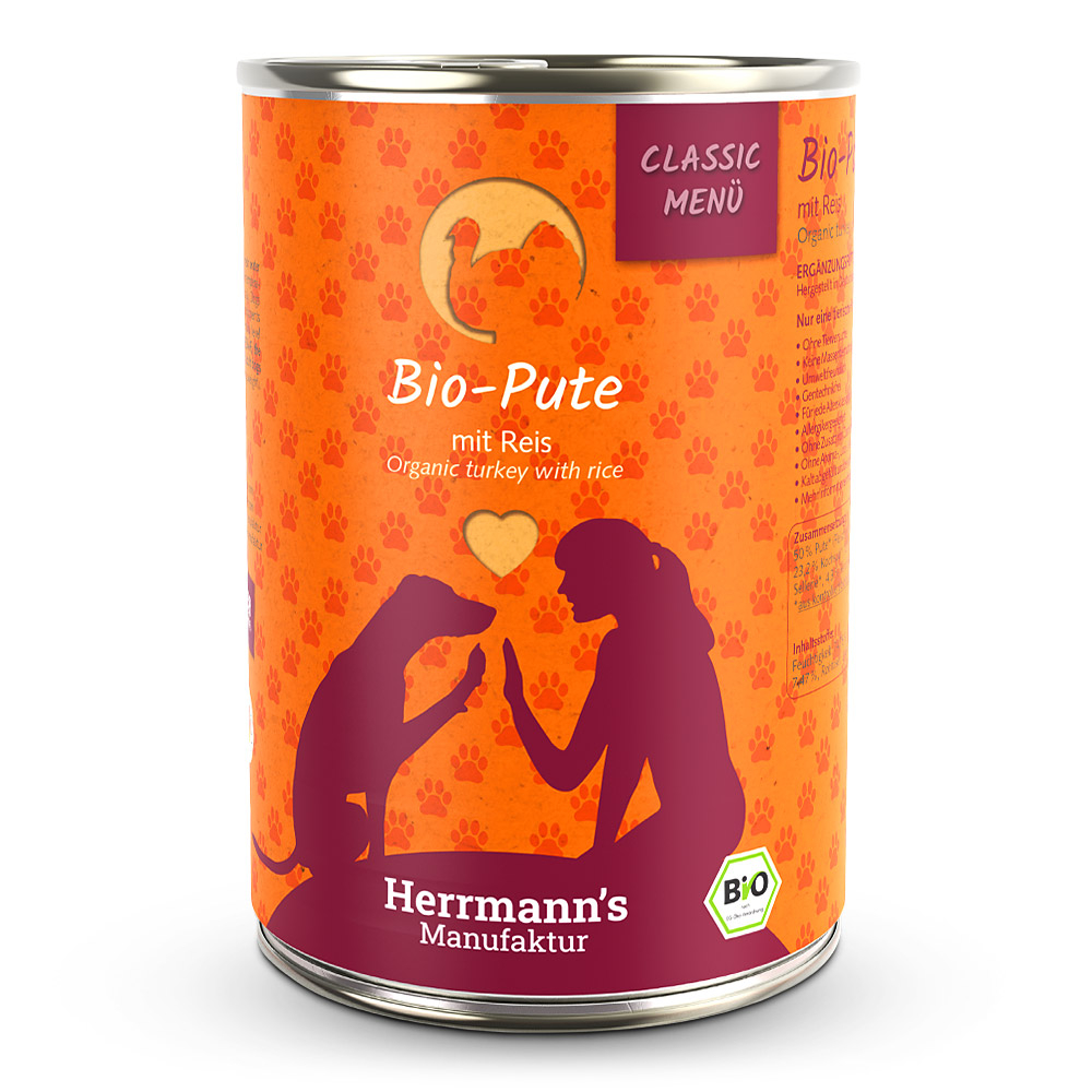 Herrmann's | Bio-Pute mit Reis | Classic | 24 x 400 g von Herrmanns