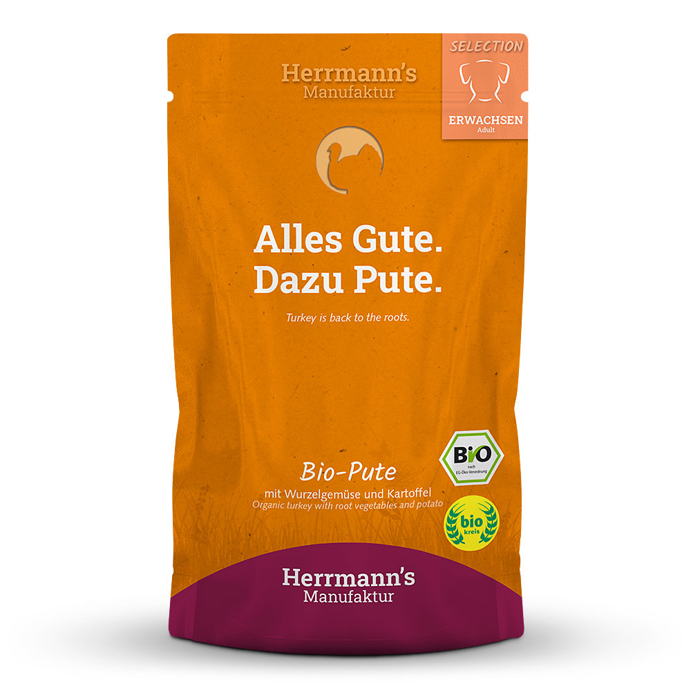Herrmann's | Bio Pute mit Pastinake & Kartoffel | Selection Adult | 30 x 150 g von Herrmanns