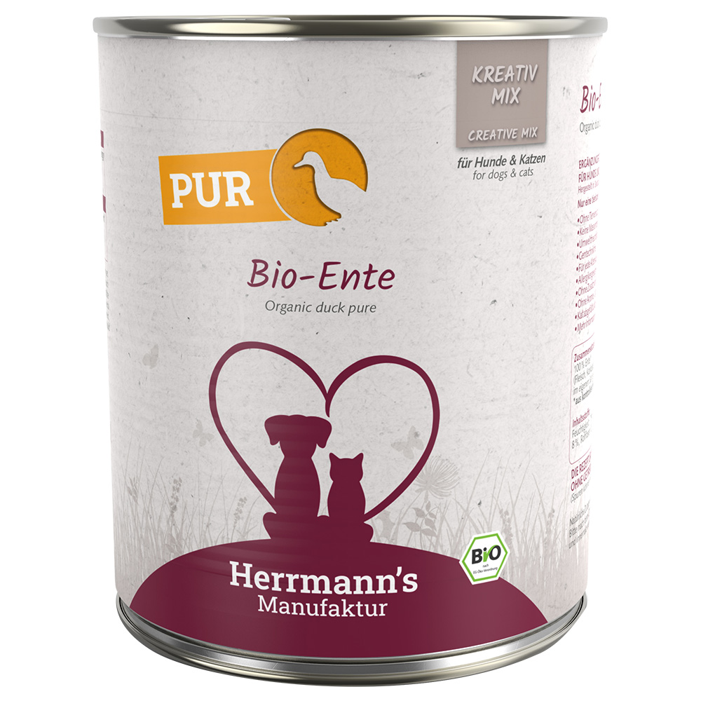 Herrmann's Bio-Reinfleisch 6 x 800 g - Bio-Ente von Herrmanns