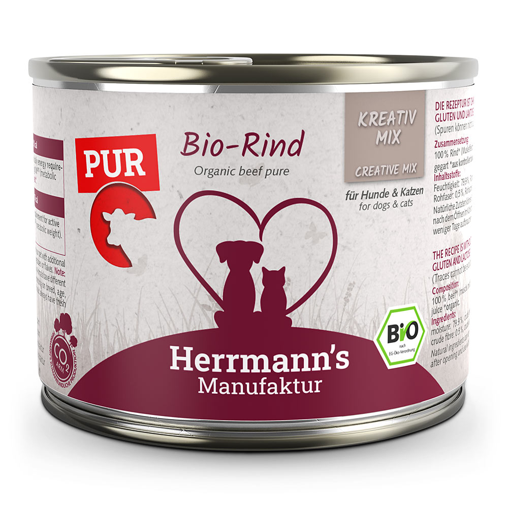 Herrmann's | Bio Rind Reinfleisch | Kreativ-Mix | 48 x 200 g von Herrmanns