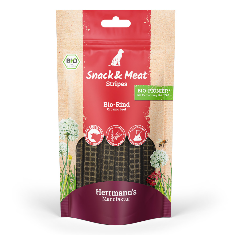 Herrmann's | Bio-Rind | Snack & Meat Stripes | 6 x 80 g Herrmann's | Bio-Rind | Snack & Meat Stripes | 6 x 80 g von Herrmanns