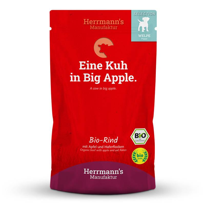 Herrmann's | Bio Rind mit Apfel & Haferflocken | Selection Puppy | 15 x 150 g von Herrmanns