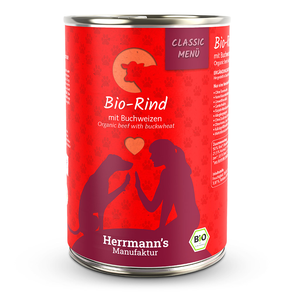 Herrmann's | Bio-Rind mit Buchweizen | Classic | 12 x 400 g von Herrmanns