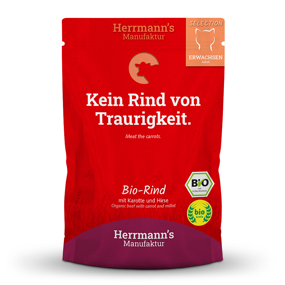 Herrmann's | Bio Rind mit Karotte und Hirse | Selection Adult | 20 x 100 g von Herrmanns