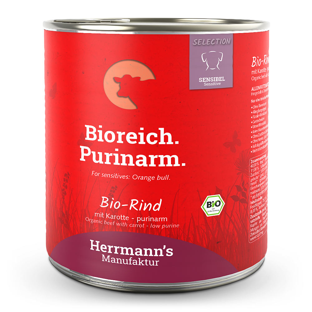 Herrmann's | Bio Rind mit Karotten - purinarm | Selection Sensible | 12 x 800 g von Herrmanns