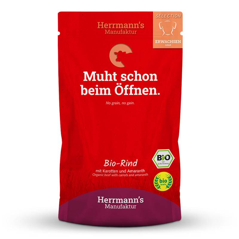 Herrmann's | Bio Rind mit Karotten & Amaranth | Selection Adult | 15 x 150 g von Herrmanns