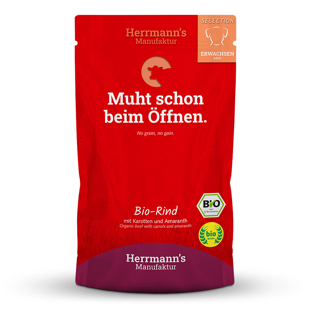 Herrmann's | Bio Rind mit Karotten & Amaranth | Selection Adult | 30 x 150 g von Herrmanns