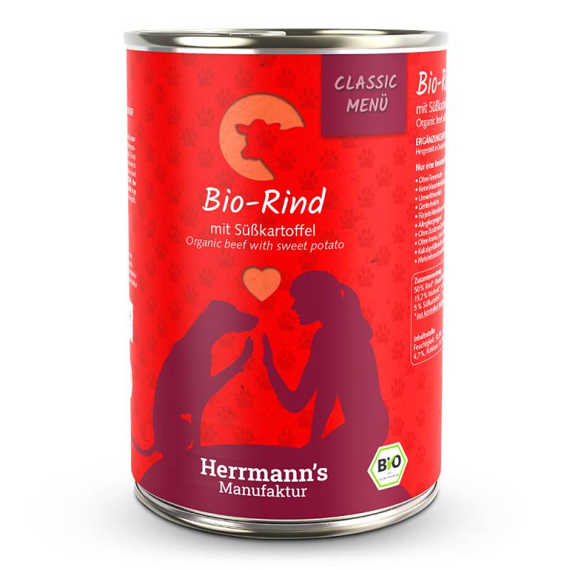 Herrmann's | Bio-Rind mit Süßkartoffeln | Classic | 24 x 400 g von Herrmanns