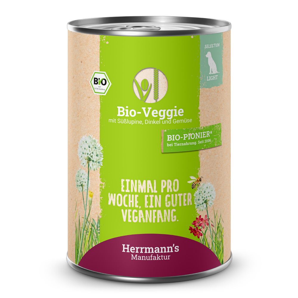 Herrmann's | Bio Weiße Süßlupine & Dinkel | Selection Veggie | 6 x 400 g von Herrmanns