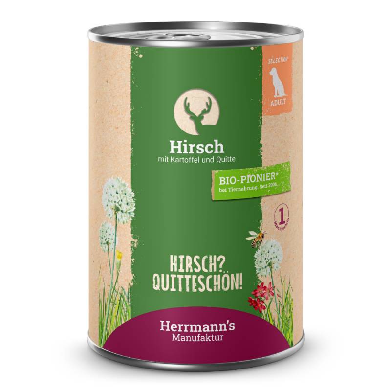 Herrmann's | Hirsch mit Kartoffel und Quitte | Selection Adult | 12 x 400 g von Herrmanns