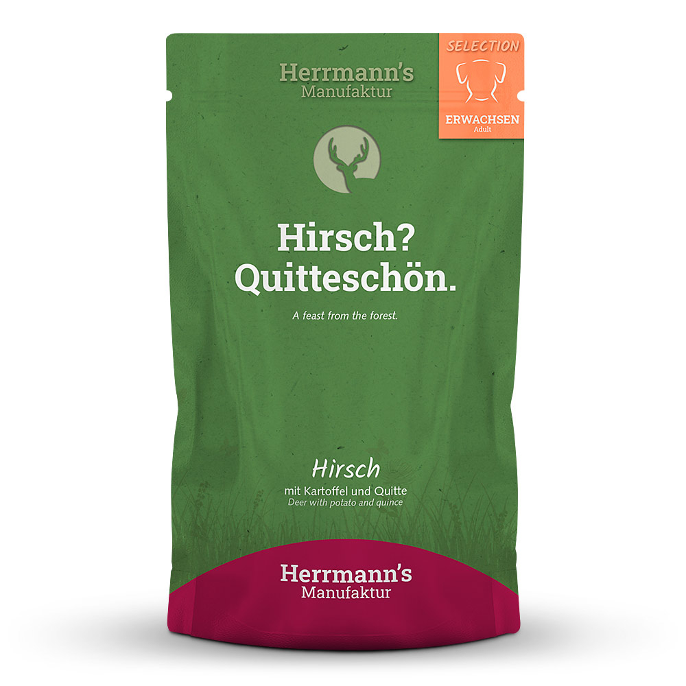 Herrmann's | Hirsch mit Kartoffel und Quitte | Selection Adult | 15 x 150 g von Herrmanns