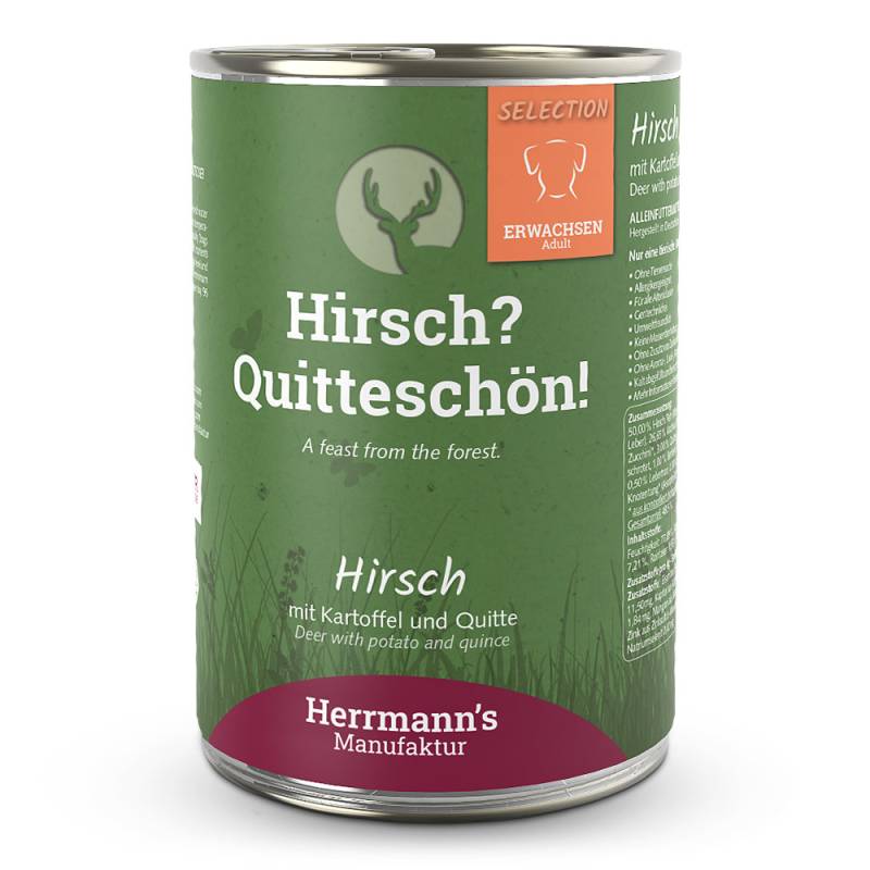 Herrmann's | Hirsch mit Kartoffel und Quitte | Selection Adult | 48 x 400 g von Herrmanns