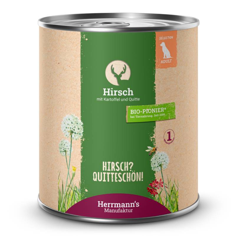 Herrmann's | Hirsch mit Kartoffel und Quitte | Selection Adult | 6 x 800 g von Herrmanns