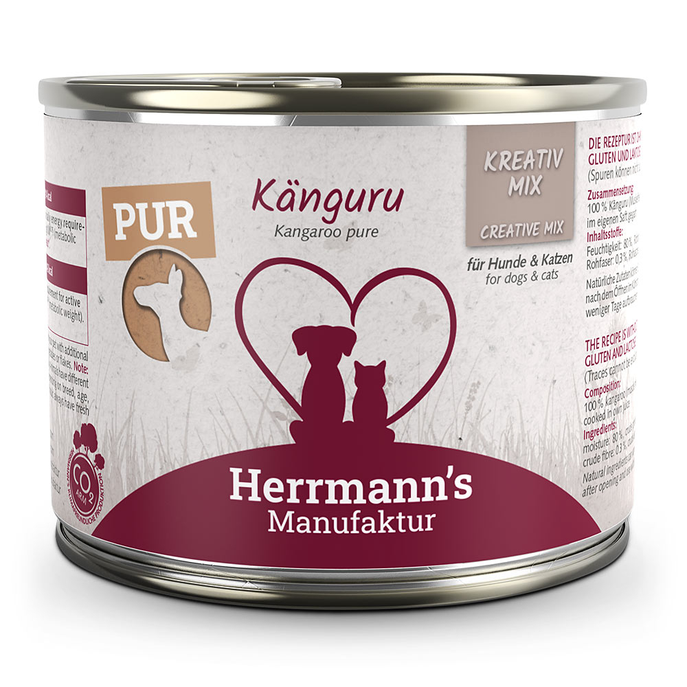 Herrmann's | Känguru Reinfleisch | Kreativ-Mix | 48 x 200 g von Herrmanns