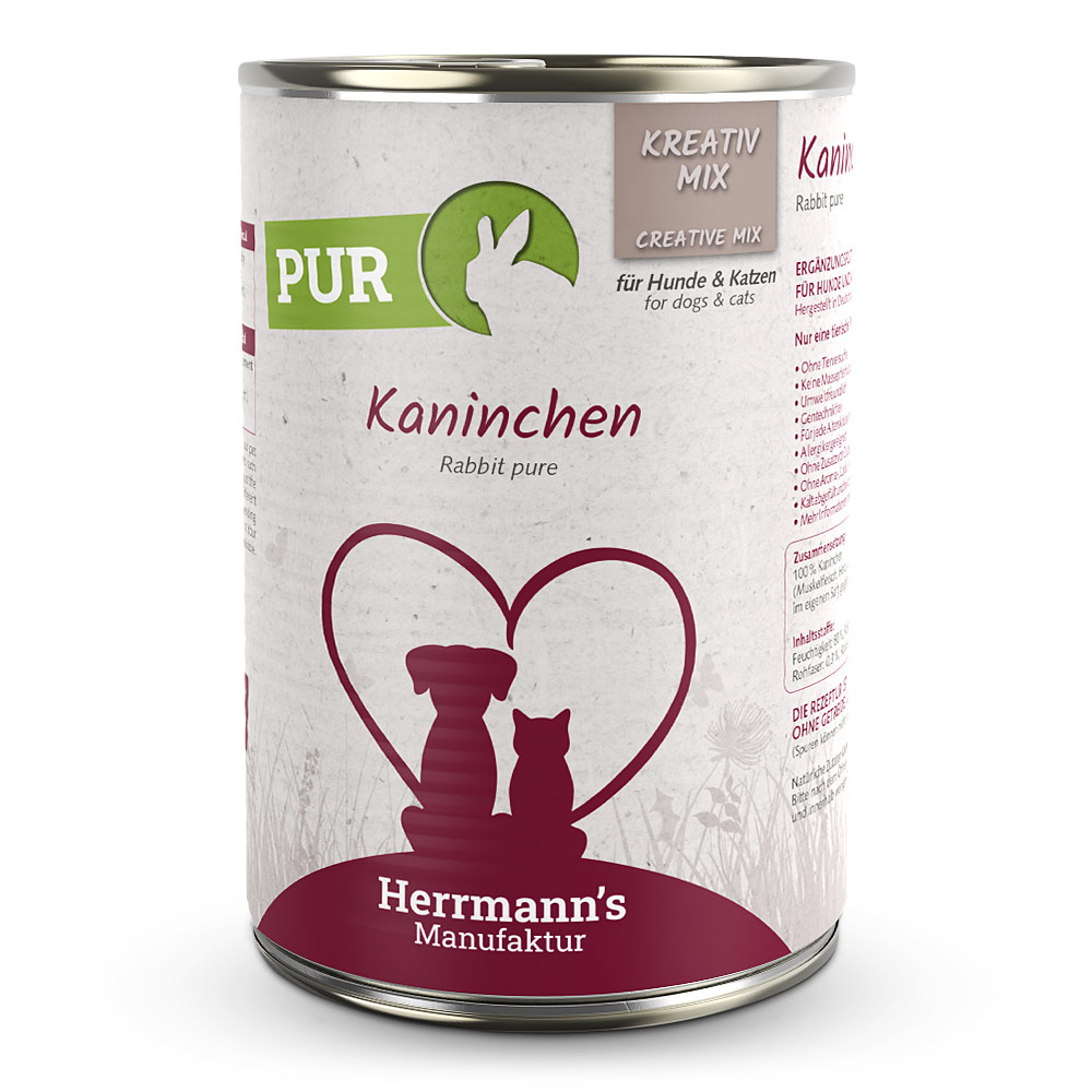 Herrmann's | Kaninchen Reinfleisch | Kreativ-Mix | 48 x 400 g von Herrmanns