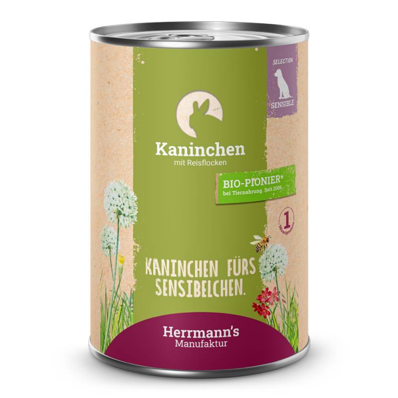 Herrmann's | Kaninchen mit Reisflocken | Selection Sensible | 12 x 400 g von Herrmanns