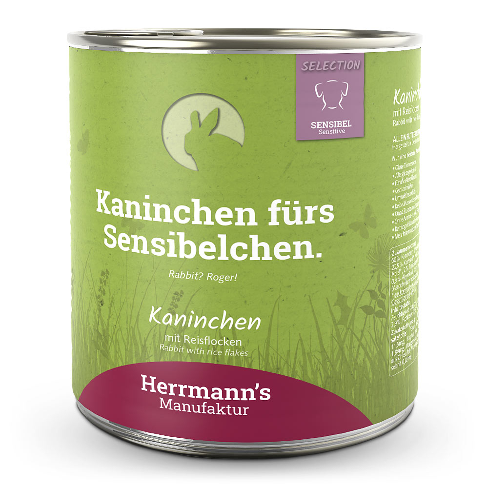 Herrmann's | Kaninchen mit Reisflocken | Selection Sensible | 24 x 800 g von Herrmanns