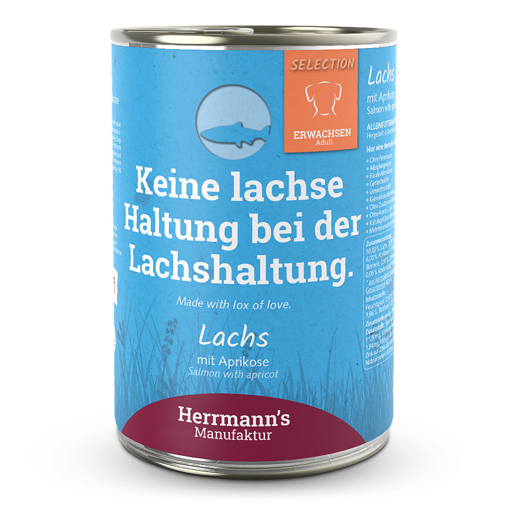 Herrmann's | Lachs mit Aprikose | Selection Adult | 48 x 400 g von Herrmanns