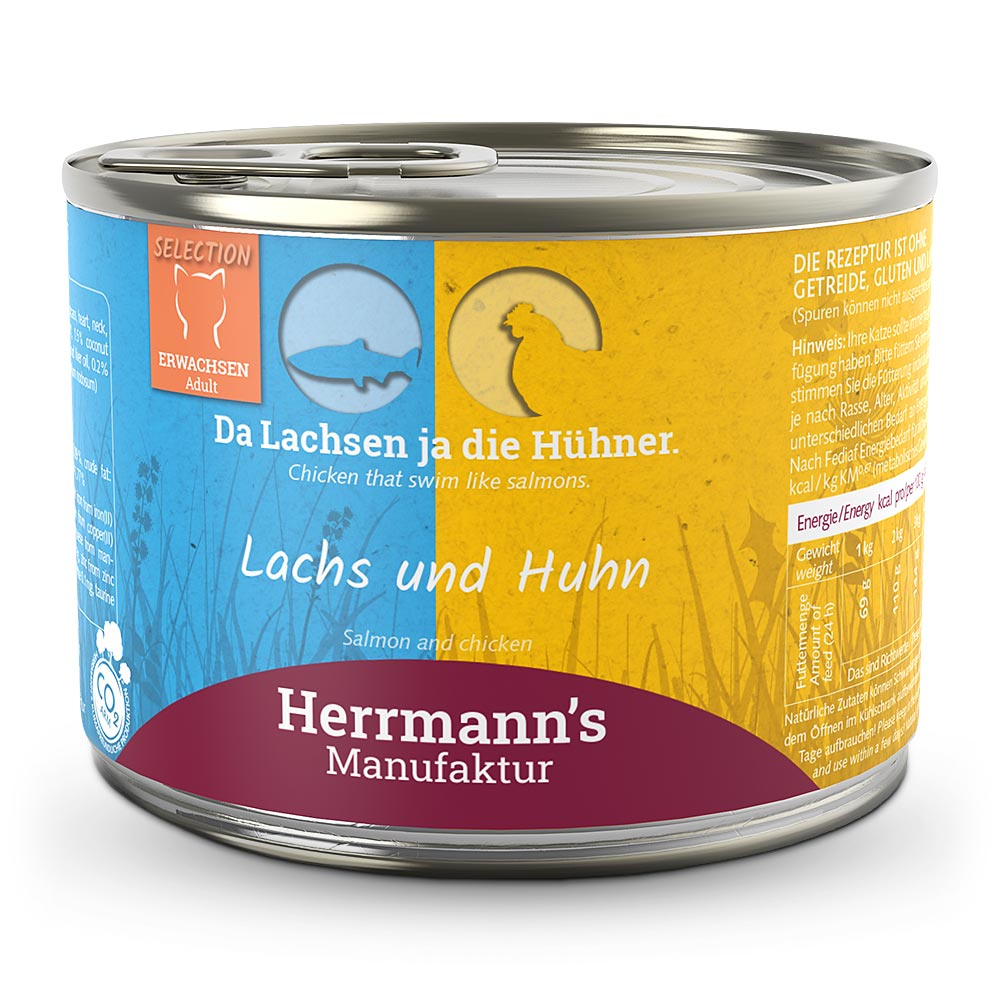 Herrmann's | Lachs und Huhn | Selection Adult | 24 x 200 g von Herrmanns