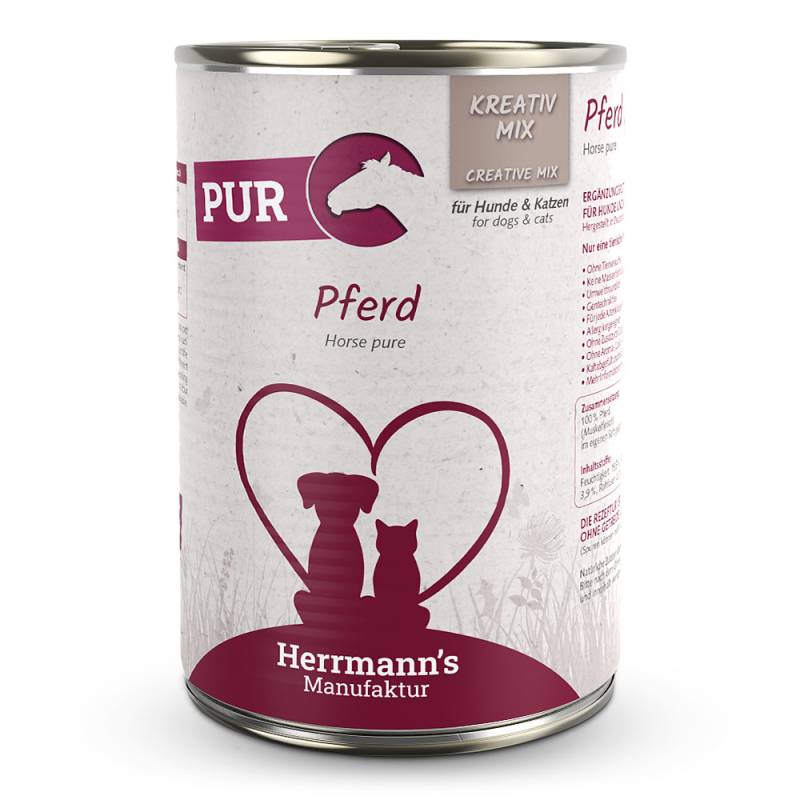 Herrmann's | Pferd Reinfleisch | Kreativ-Mix | 24 x 400 g von Herrmanns