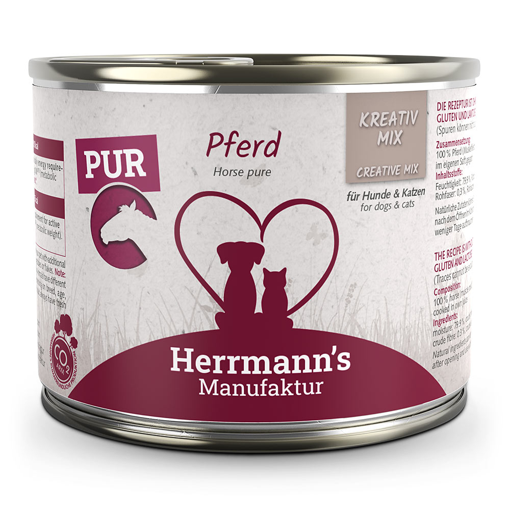 Herrmann's | Pferd Reinfleisch | Kreativ-Mix | 48 x 200 g von Herrmanns