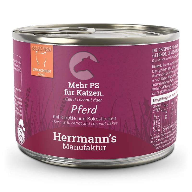 Herrmann's | Pferd mit Karotte & Kokosflocken | Selection Adult | 12 x 200 g von Herrmanns