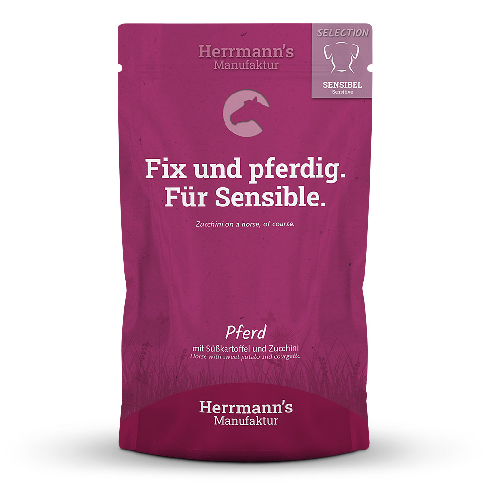 Herrmann's | Pferd mit Süßkartoffel & Zucchini | Selection Sensible | 15 x 150 g von Herrmanns