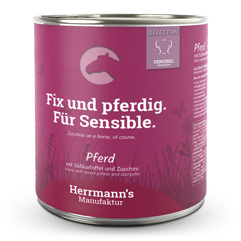 Herrmann's | Pferd mit Süßkartoffel & Zucchini | Selection Sensible | 24 x 800 g von Herrmanns