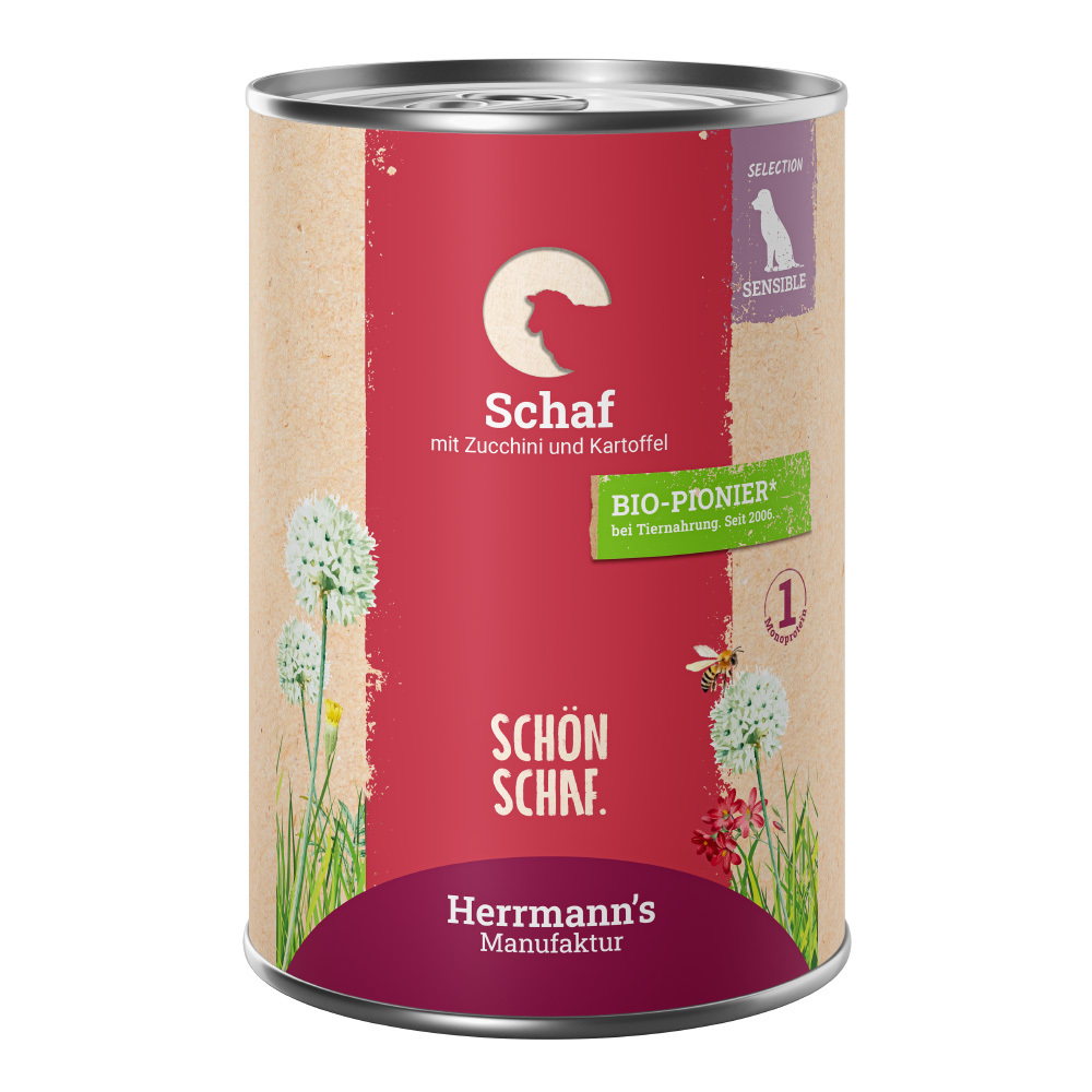 Herrmann´s Selection Sensitive 6 x 400 g - Schaf mit Bio-Zucchini & Bio-Kartoffeln von Herrmanns