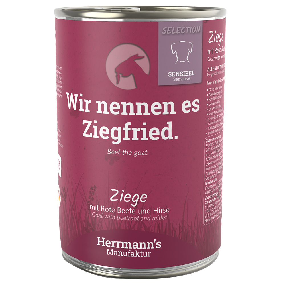 Herrmann´s Selection Sensitive 6 x 400 g - Ziege mit Bio-Roter Beete & Bio-Hirse von Herrmanns