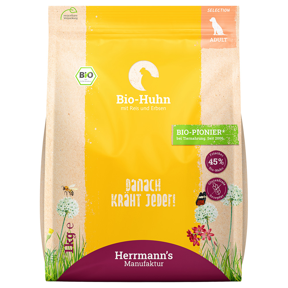 Herrmanns Bio-Huhn mit Reis & Erbsen - 1 kg von Herrmanns