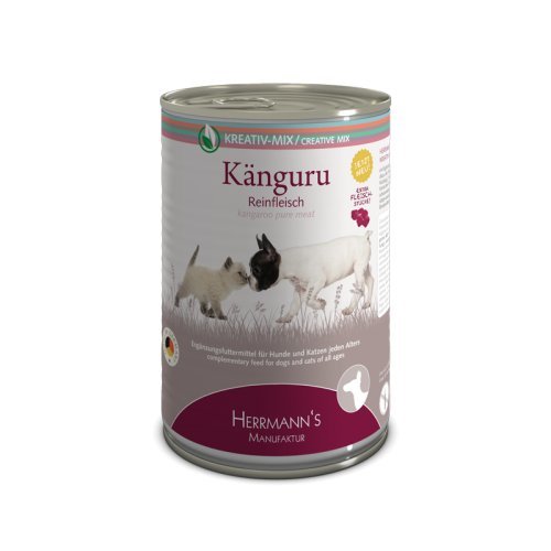 Herrmanns Ergänzungsfutter für Hunde und Katzen Känguru 100% Reinfleisch, 400 g von Herrmanns