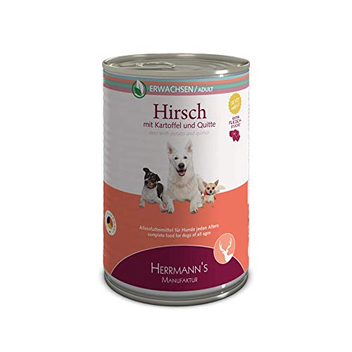 Herrmanns Hundefutter Hirsch mit Kartoffel und Quitte, 400 g von Herrmanns