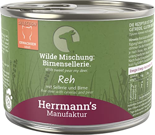 Herrmanns Katzenfutter REH mit Sellerie und Birne, 200 g von Herrmanns