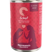 Sparpaket Herrmann's Classic Bio-Menü 24 x 400 g - Schaf mit Bio-Haferflocken von Herrmanns