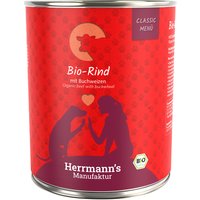 Sparpaket Herrmann's Classic Bio-Menü 24 x 800 g - Bio-Rind mit Bio-Buchweizen von Herrmanns