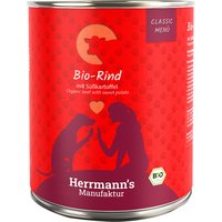 Sparpaket Herrmann's Classic Bio-Menü 24 x 800 g - Bio-Rind mit Bio-Süßkartoffeln von Herrmanns