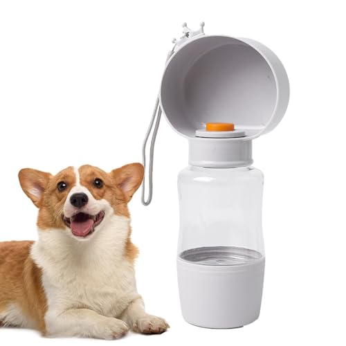Heshi Reise-Wassernapf für Hunde | 400 ml tragbarer Flaschennapf für Hundefutterspender im Freien,Outdoor-Futterspender für Reisen, Spaziergänge, Picknicken, Camping, Wandern von Heshi