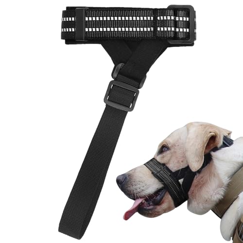 Hundemaulkörbe - Verstellbarer Hundemaulkorb mit reflektierendem Draht - Trainingszubehör für große Hunde für Zuhause, Spielen im Freien, Spazierengehen, Reisen, Fotografieren Heshi von Heshi