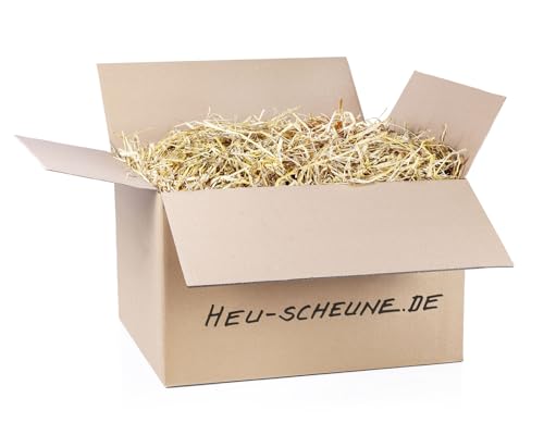 Gerstenstroh der Heu Scheune® I 10kg in Karton I Einstreu für Kaninchen, Meerschweinchen, Nager, Pferde und Co. von Heu-Scheune.de