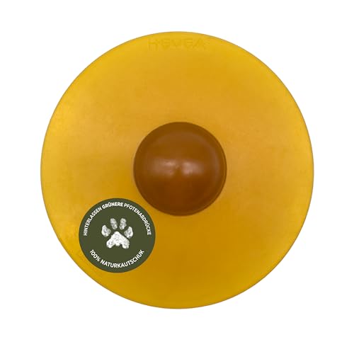 Hevea Galaxy Hunde Frisbee & Wurfspielzeug Hund - Naturkautschuk Frisbee Hund Apportierspielzeug - Tragbar und Schwimmt Auf Dem Wasser (Natürlich) von Hevea