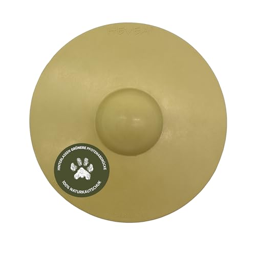 Hevea Galaxy Hunde Frisbee & Wurfspielzeug Hund - Naturkautschuk Frisbee Hund Apportierspielzeug - Tragbar und Schwimmt Auf Dem Wasser (Jägergrün) von Hevea