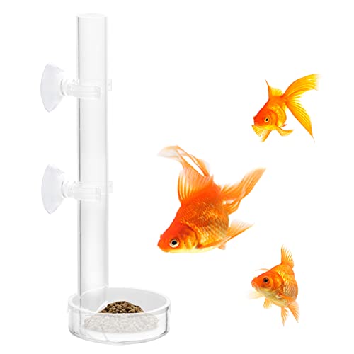 Garnelen Futterschale Acryl Transparent Aquarium Futterrohr mit SaugnäPfe Futternapf Garnelen Shrimp Feeder Tube für Garnelen Fisch Krabben 20 cm von Heveer